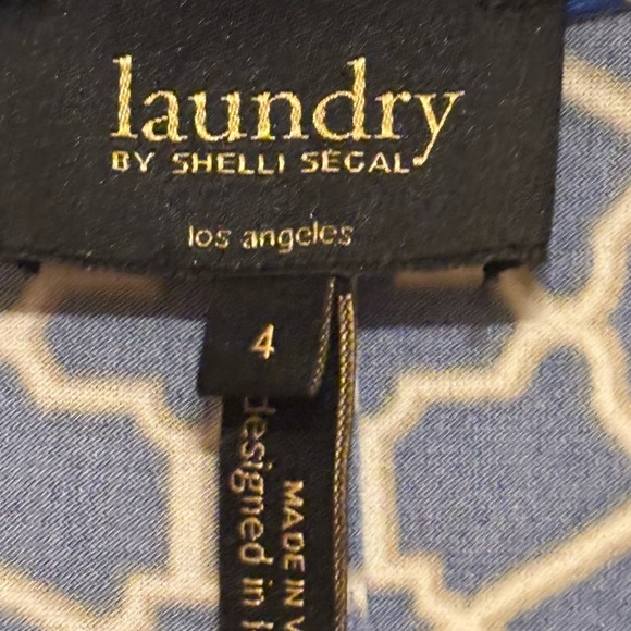 Laundry by Shelli Segal Patterned Long Sleeve Dress Knee Length Size 4 - Picture 2 of 16